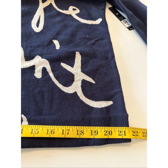 NEW Nic+Zoe Navy French Terry “Style Doesn’t Stop” Tunic Sweater/Top Sz M Preppy - Picture 11 of 13